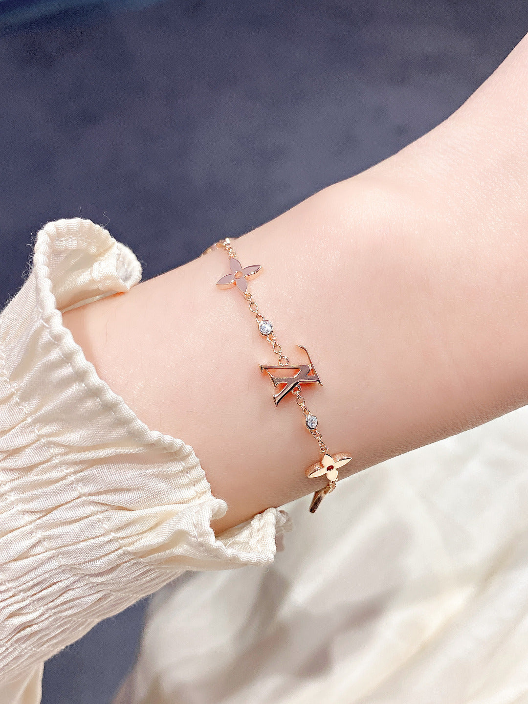 [Super CiCi ]STAR AND SUN 7 MOTIFS GOLD BRACELET
