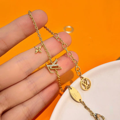 [Super CiCi ]LOGO STAR MOTIF GOLD BRACELET