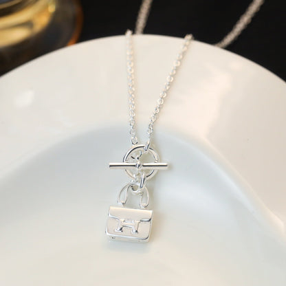 [Super CiCi ]POP H PEDANT SILVER NECKLACE