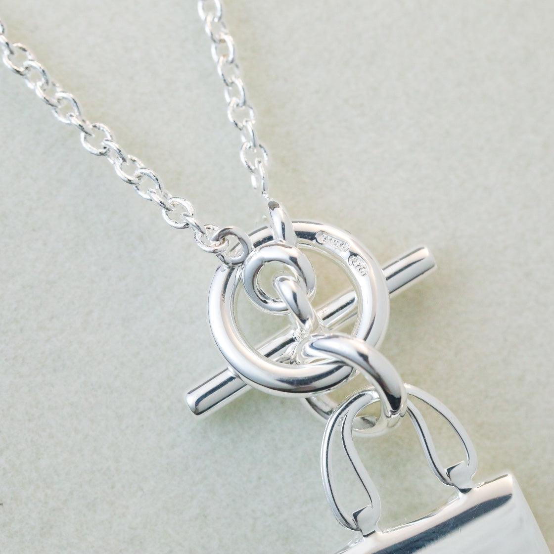 [Super CiCi ]POP H PEDANT SILVER NECKLACE
