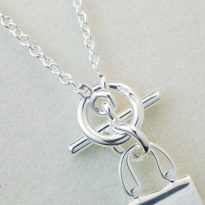[Super CiCi ]POP H PEDANT SILVER NECKLACE