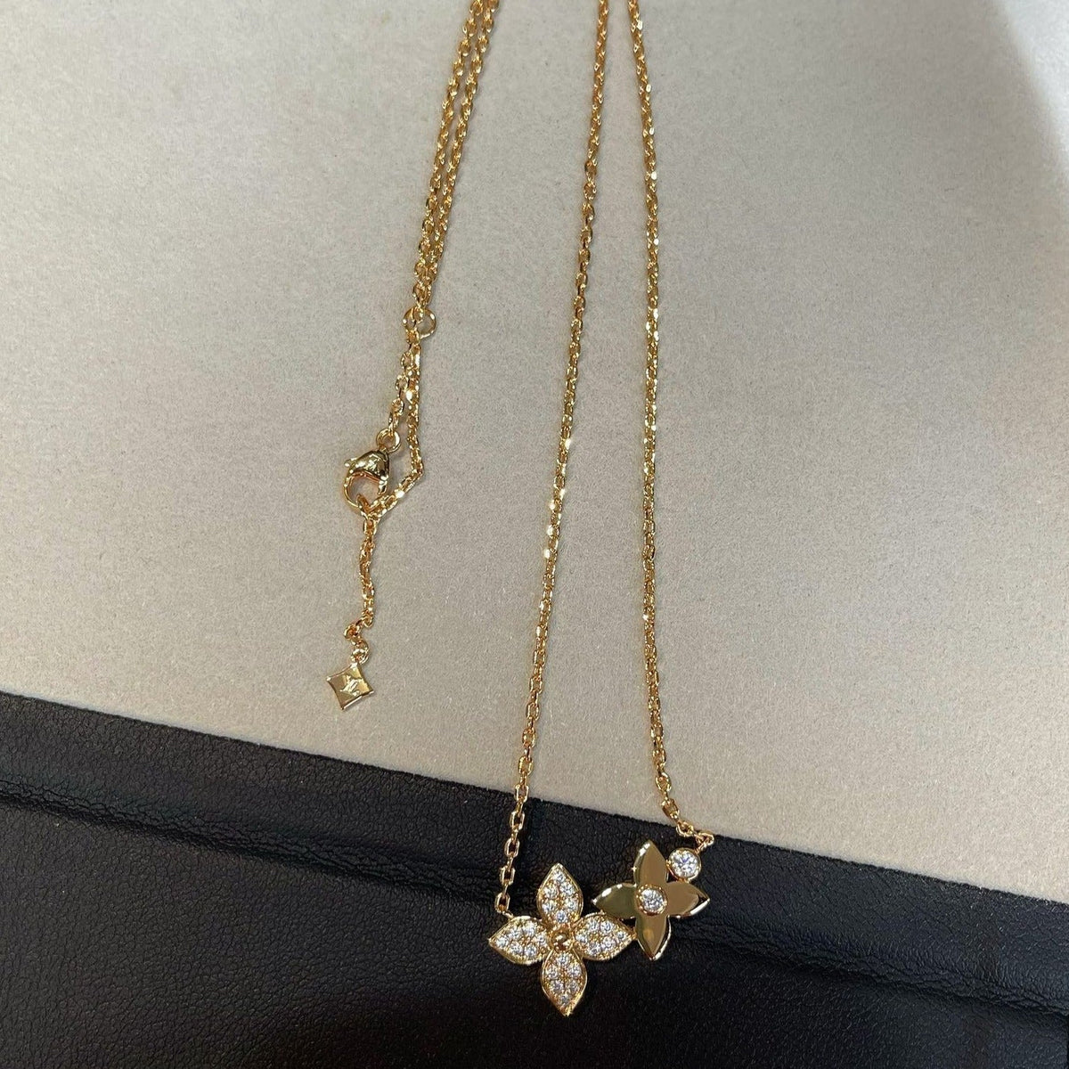 [Super CiCi ]STAR BLOSSOM NECKLACE PINK GOLD DIAMONDS