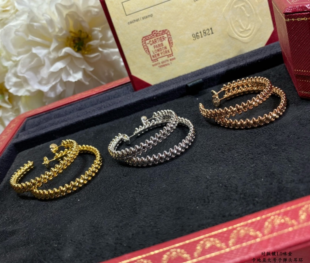 [Super CiCi ]CLASH LARGE HOOP EARRINGS