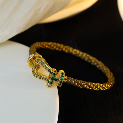 [Super CiCi ]FORCE 10 GOLD GREEN DIAMOND PAVED