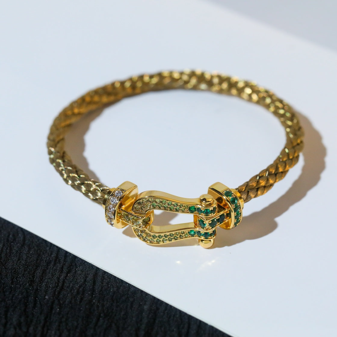 [Super CiCi ]FORCE 10 GOLD GREEN DIAMOND PAVED