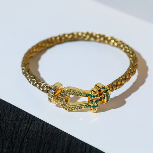 [Super CiCi ]FORCE 10 GOLD GREEN DIAMOND PAVED