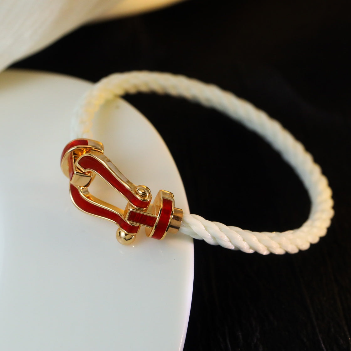 [Super CiCi ]FORCE 10 WHITE TEXTILE DIAMOND PAVED