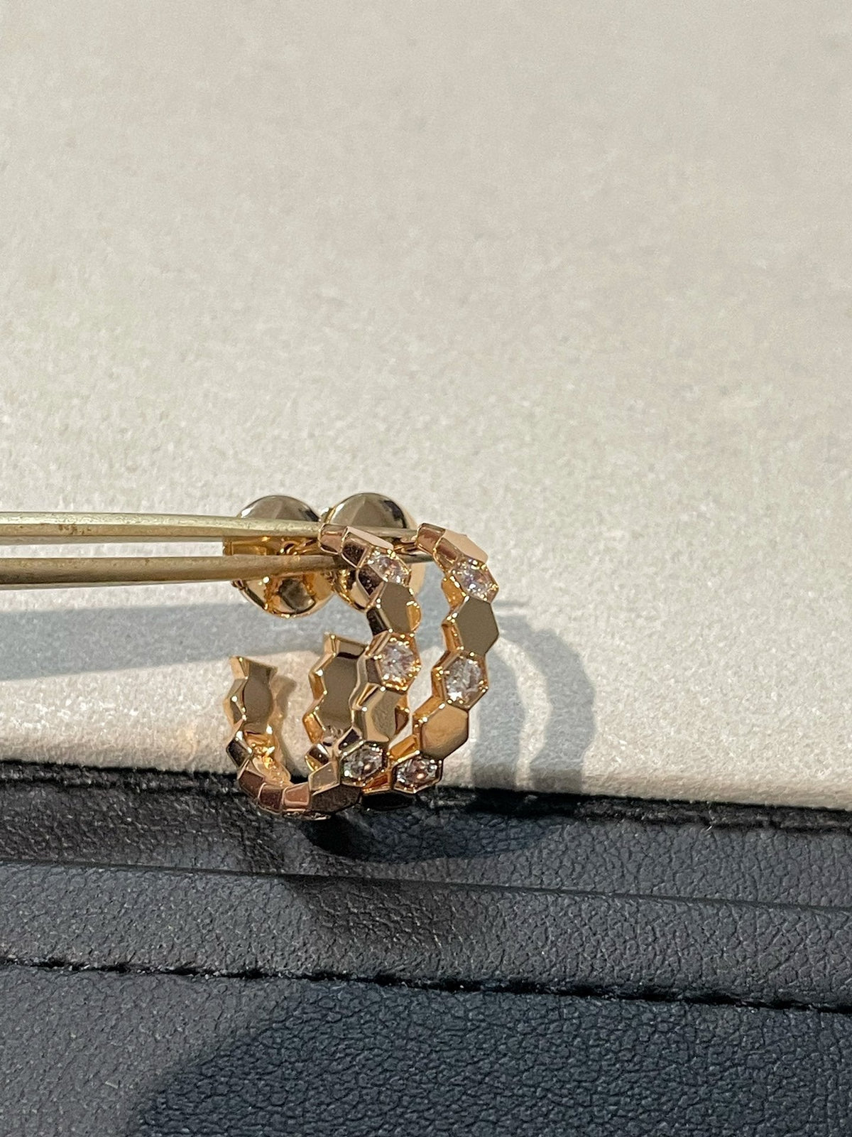 [Super CiCi ]Hollow Design Four-Leaf Clover Flower Shape Earrings