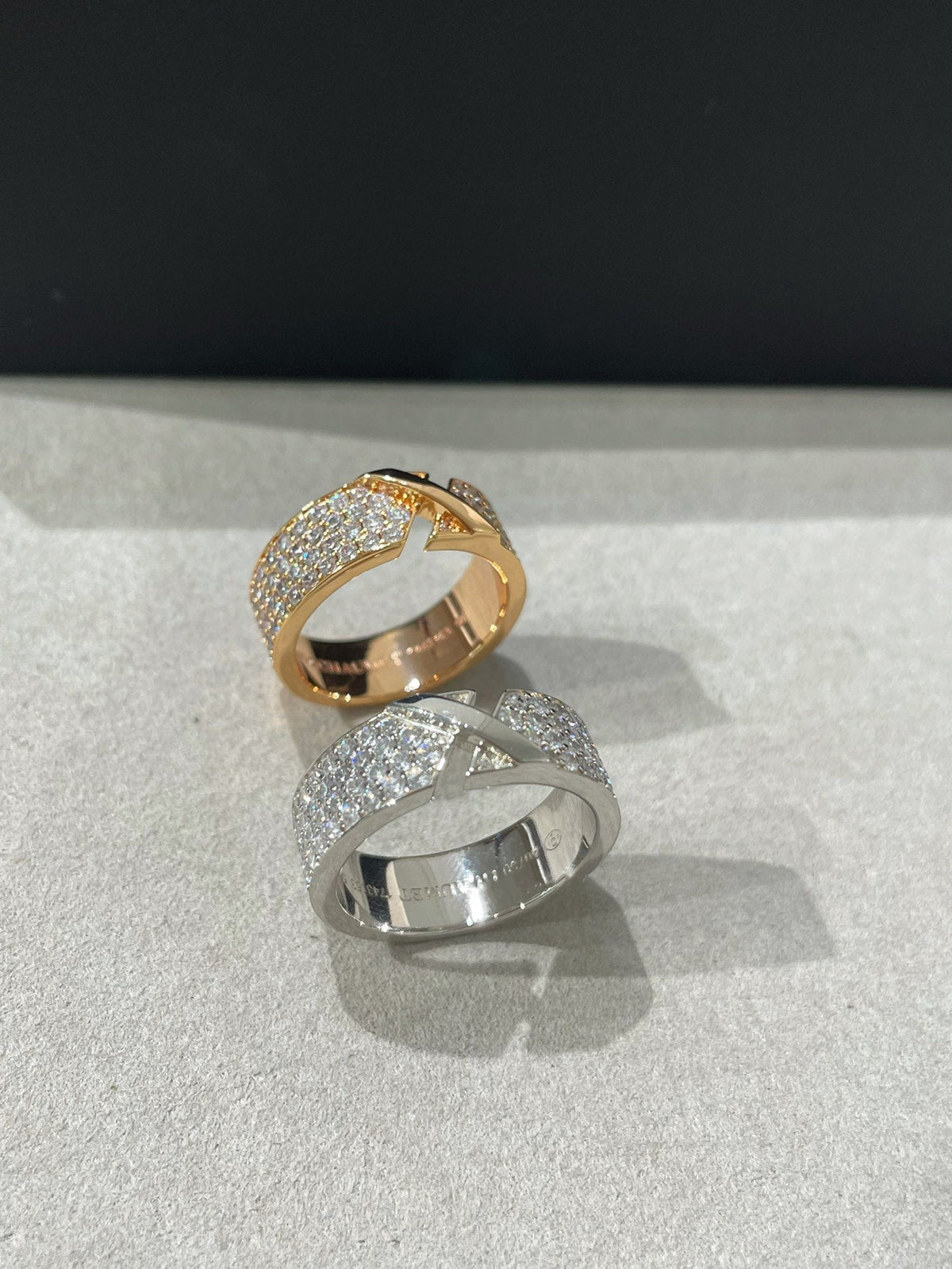 [Super CiCi ]LIENS EVIDENCE  DIAMOND PAVED RING