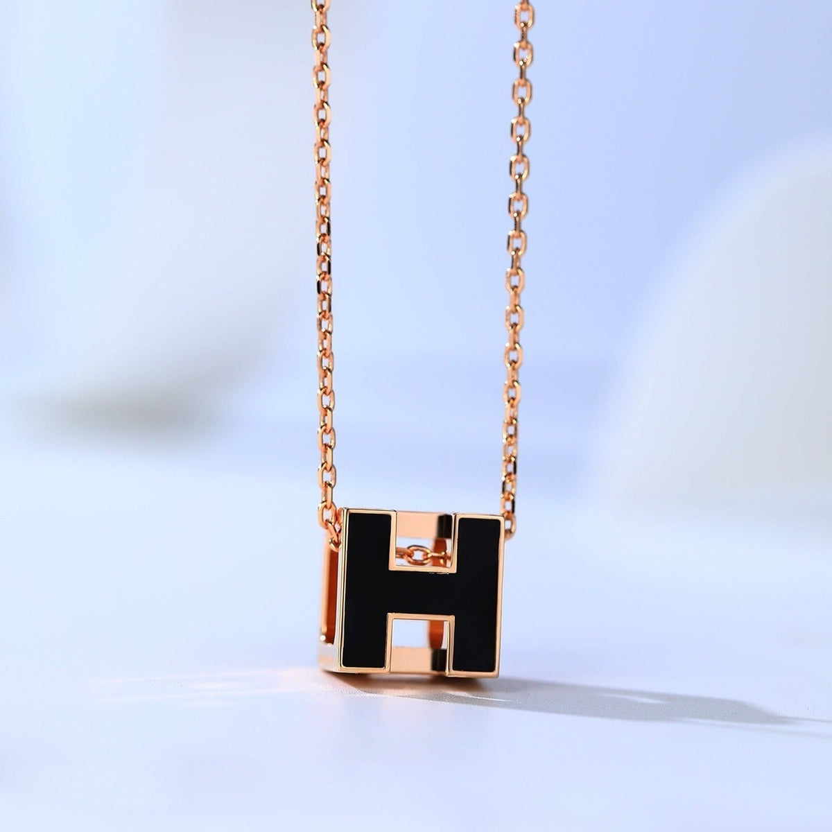 [Super CiCi ]H CAGE PINK GOLD NECKLACE