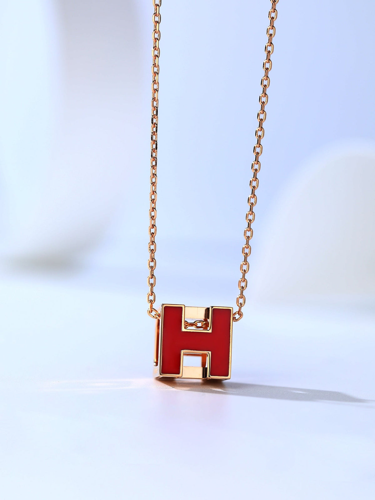 [Super CiCi ]H CAGE PINK GOLD NECKLACE