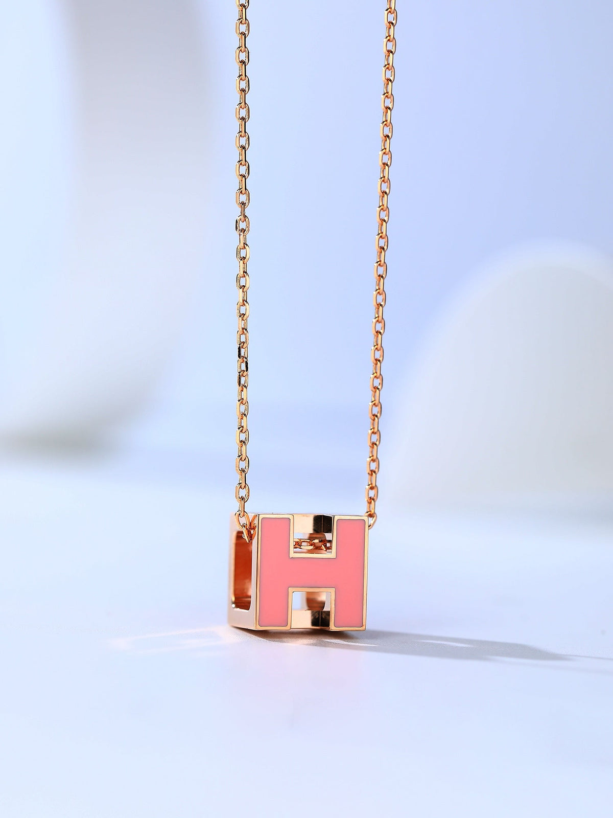 [Super CiCi ]H CAGE PINK GOLD NECKLACE