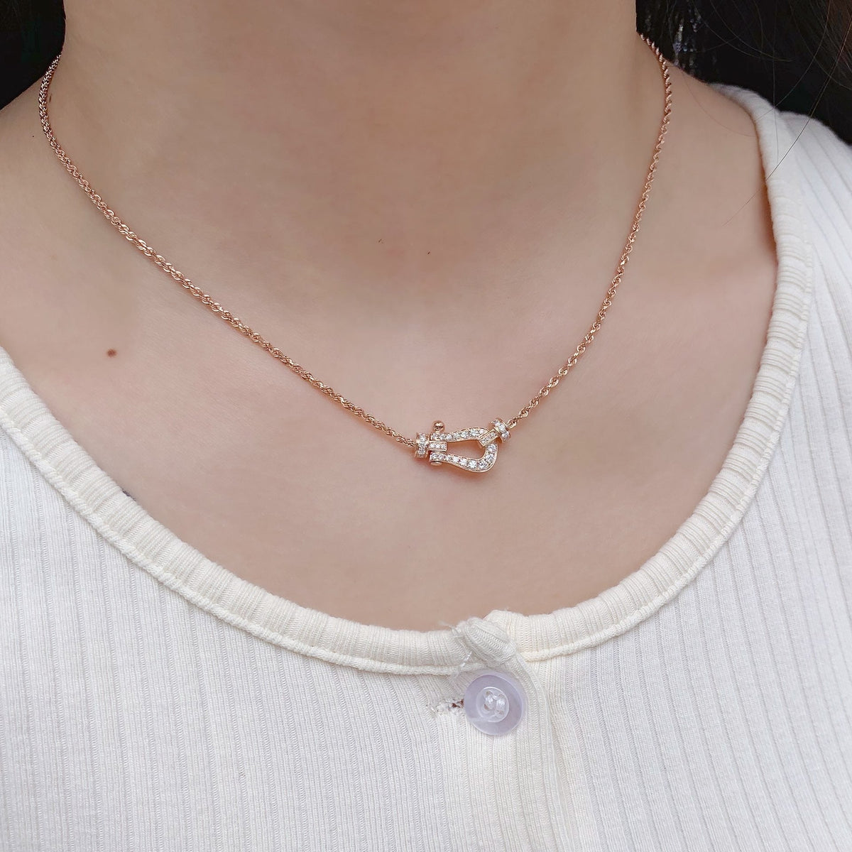[Super CiCi ]FORCE 10 PINK GOLD DIAMOND NECKLACE