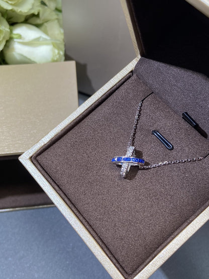 [Super CiCi ]LIENS DIAMOND SILVER NECKLACE