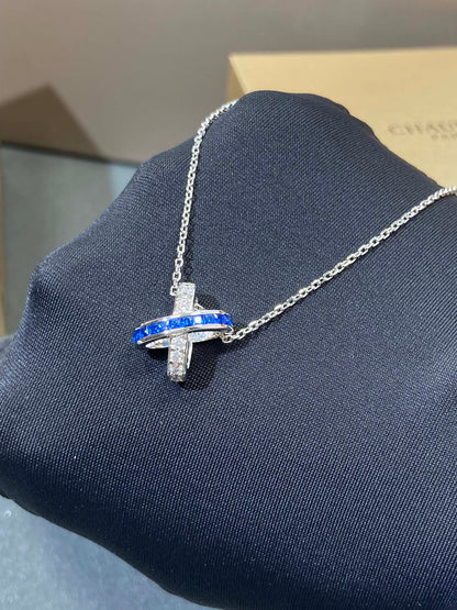 [Super CiCi ]LIENS DIAMOND SILVER NECKLACE