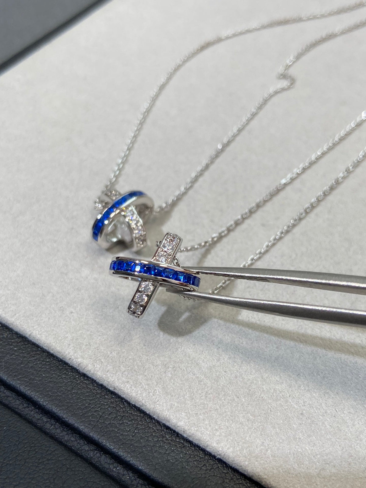 [Super CiCi ]LIENS DIAMOND SILVER NECKLACE