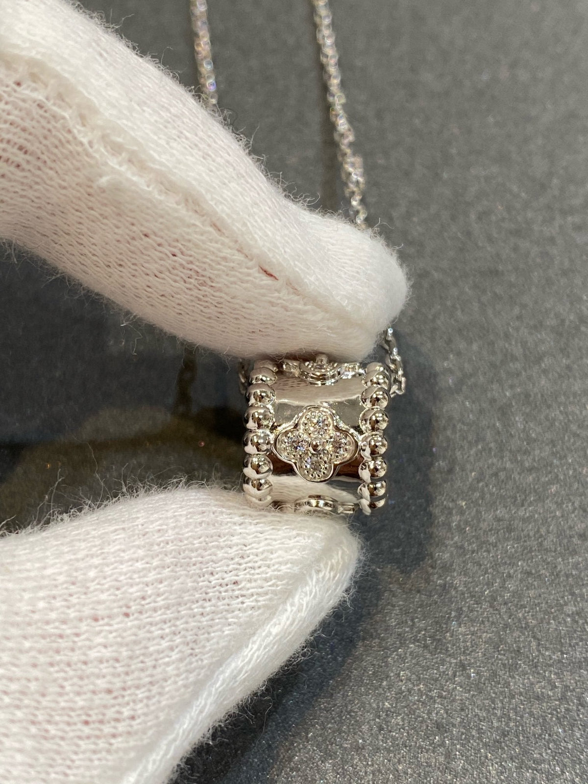 [Super CiCi ]PERLEE PEDANT SIVLER DIAMOND NECKLACE