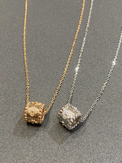 [Super CiCi ]PERLEE PEDANT SIVLER DIAMOND NECKLACE
