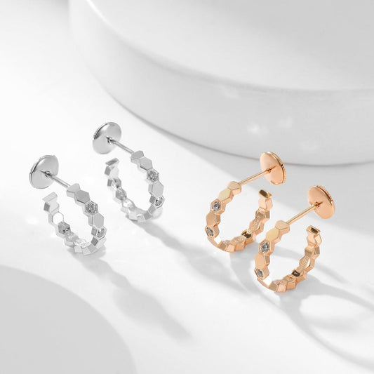 [Super CiCi ]BEE LOVE DIAMOND HOOP EARRINGS