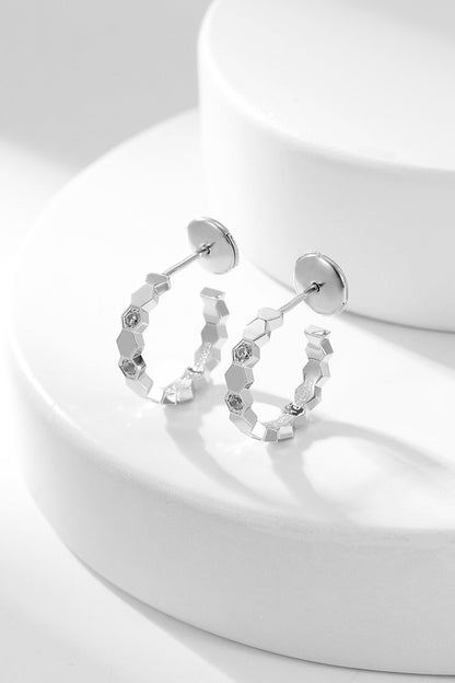 [Super CiCi ]BEE LOVE DIAMOND HOOP EARRINGS