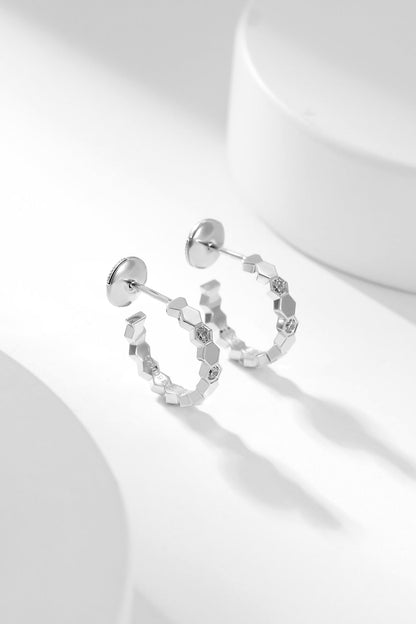 [Super CiCi ]BEE LOVE DIAMOND HOOP EARRINGS
