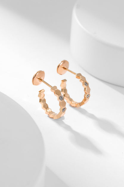 [Super CiCi ]BEE LOVE DIAMOND HOOP EARRINGS