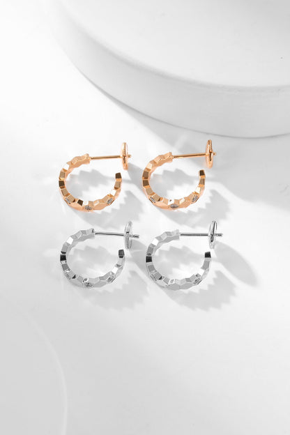 [Super CiCi ]BEE LOVE DIAMOND HOOP EARRINGS