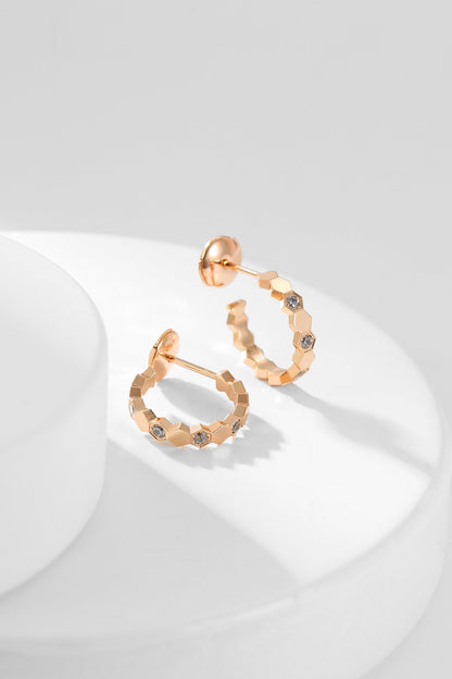 [Super CiCi ]BEE LOVE DIAMOND HOOP EARRINGS