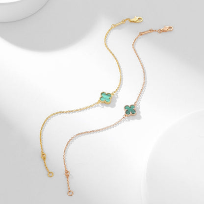 [Super CiCi ]CLOVER BRACELET MALACHITE 1 MOTIF