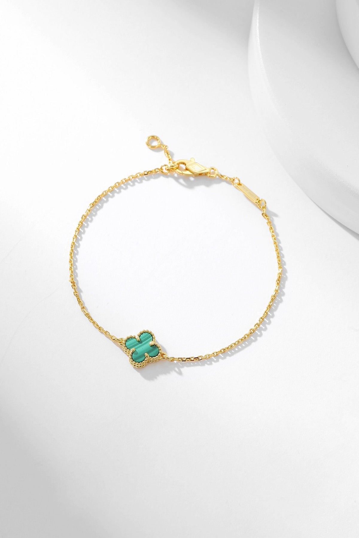 [Super CiCi ]CLOVER BRACELET MALACHITE 1 MOTIF