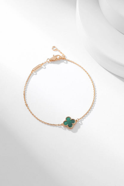 [Super CiCi ]CLOVER BRACELET MALACHITE 1 MOTIF
