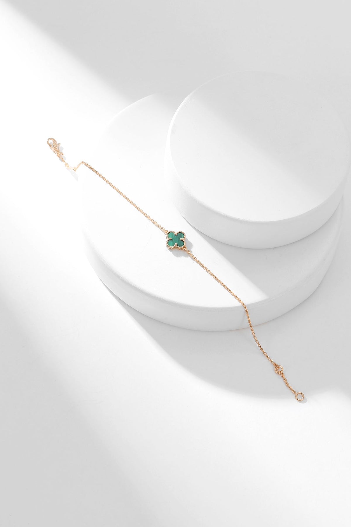 [Super CiCi ]CLOVER BRACELET MALACHITE 1 MOTIF