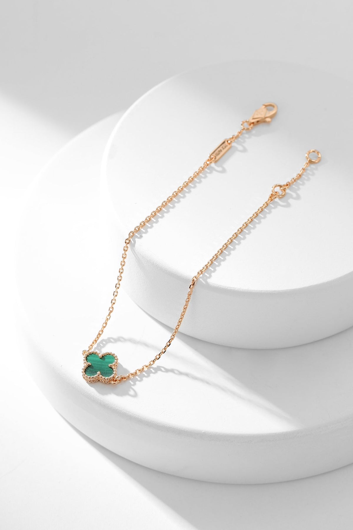 [Super CiCi ]CLOVER BRACELET MALACHITE 1 MOTIF