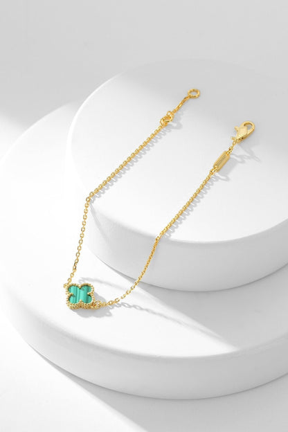 [Super CiCi ]CLOVER BRACELET MALACHITE 1 MOTIF