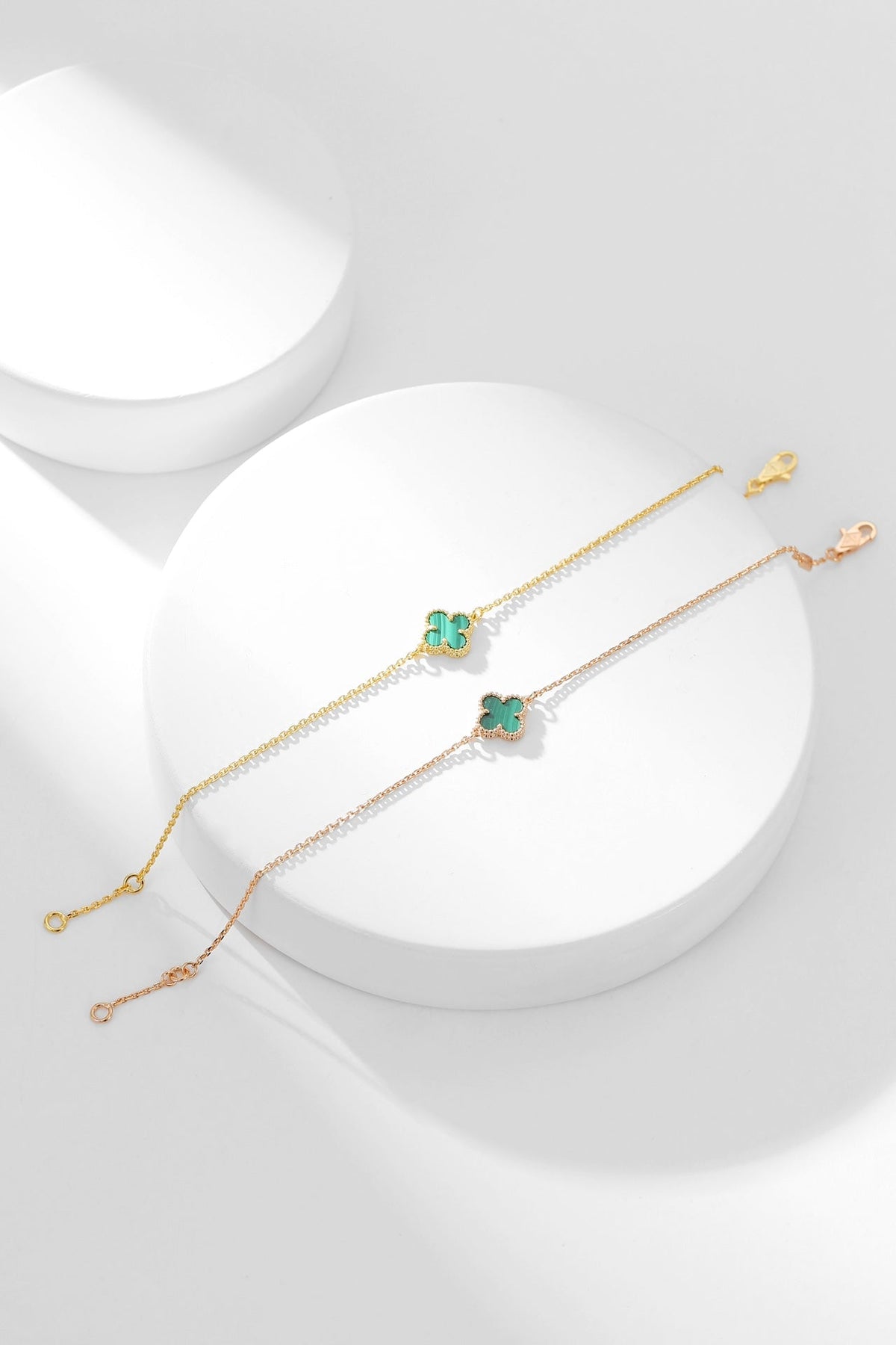 [Super CiCi ]CLOVER BRACELET MALACHITE 1 MOTIF
