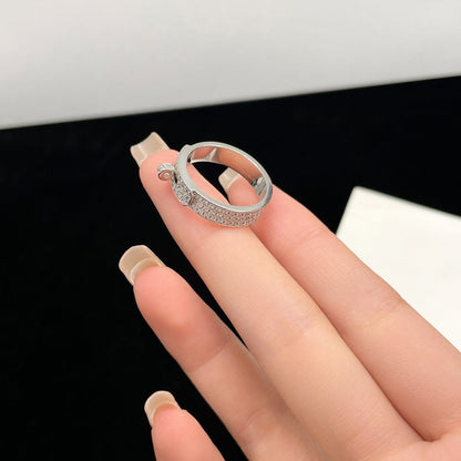 [Super CiCi ]KELLY SILVER DIAMOND RING