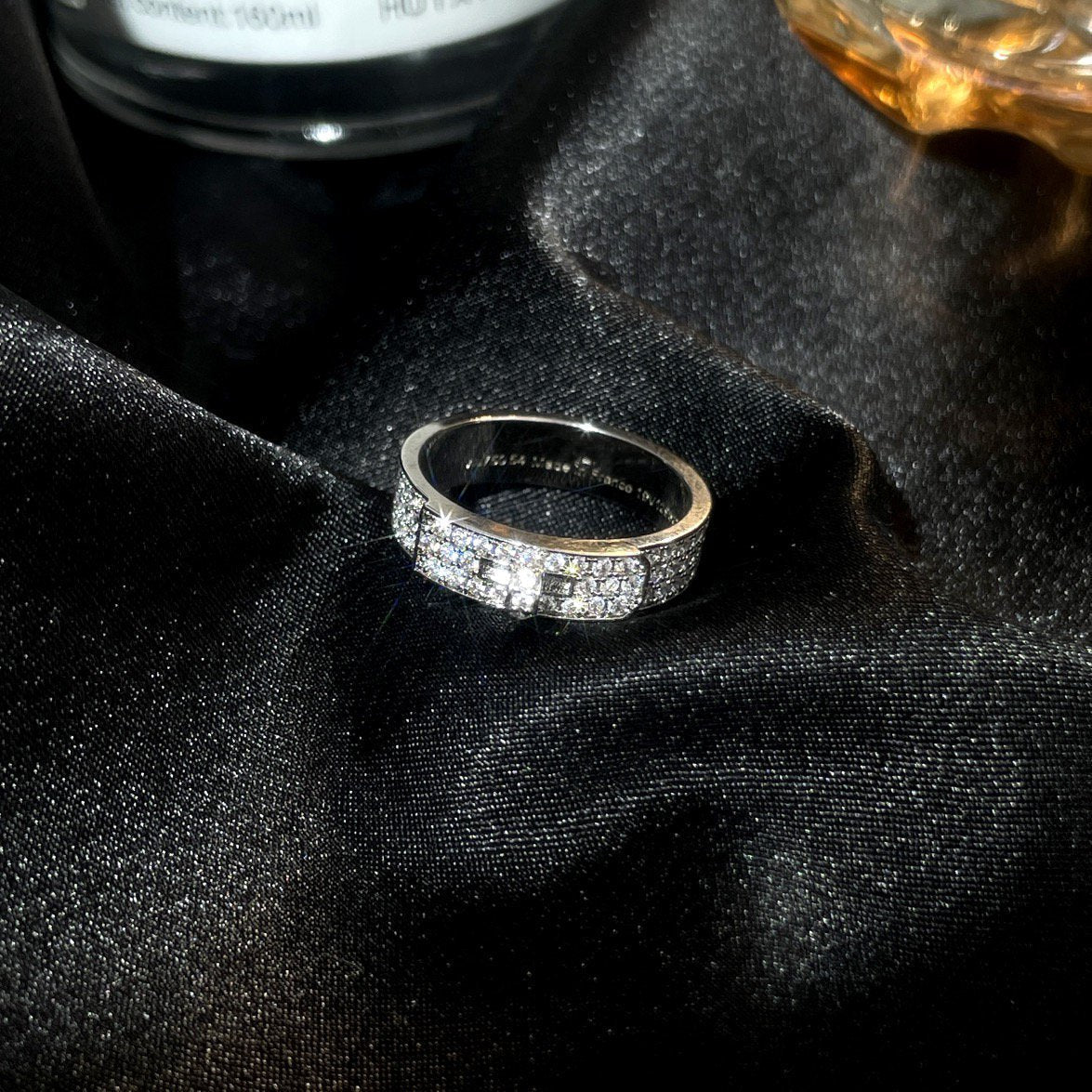 [Super CiCi ]KELLY SILVER DIAMOND RING