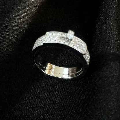 [Super CiCi ]KELLY SILVER DIAMOND RING