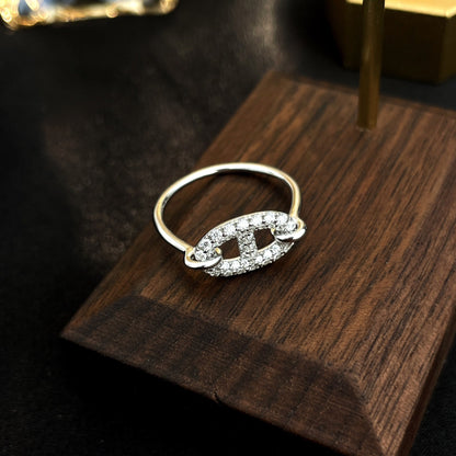 [Super CiCi ]RONDE SMALL SILVER DIAMOND RING