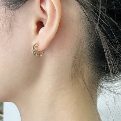 [Super CiCi ]LOVE DIAMOND EARRINGS