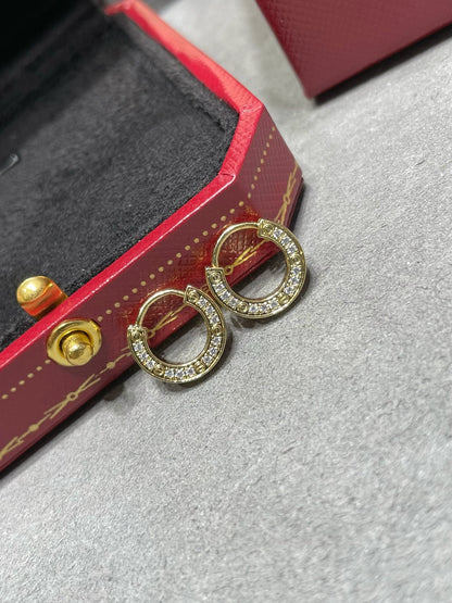 [Super CiCi ]LOVE DIAMOND EARRINGS
