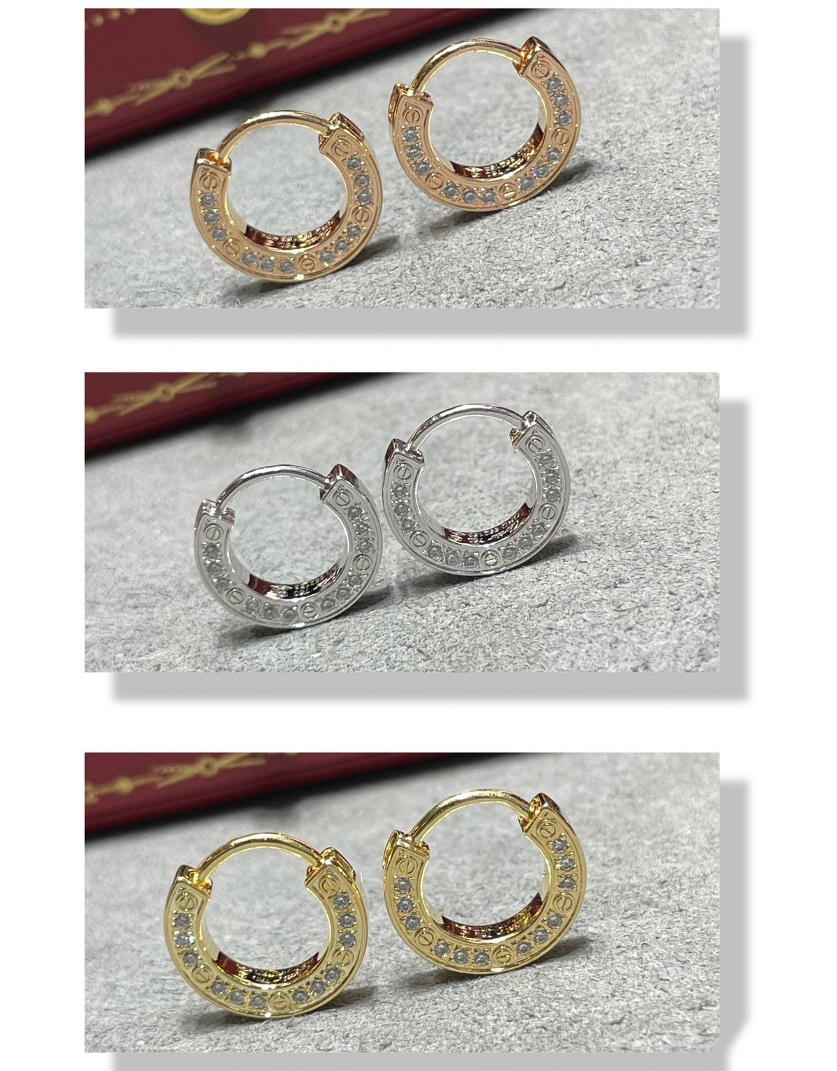 [Super CiCi ]LOVE DIAMOND EARRINGS