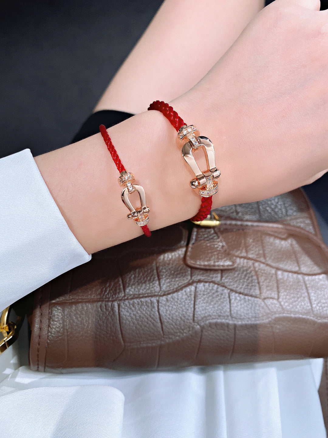 [Super CiCi ]FORCE 10 HALF DIAMOND PINK GOLD RED CORDERI LARGE AND MEDIUM MODEL