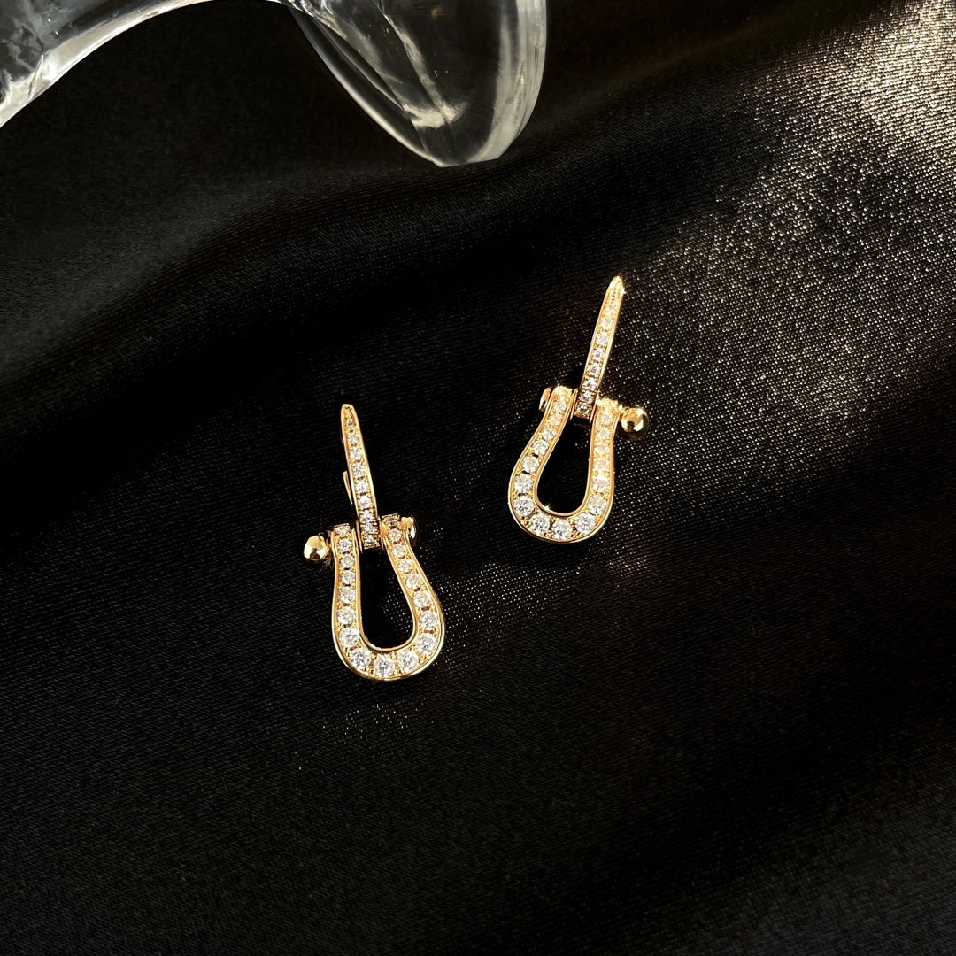 [Super CiCi ]FORCE 10 FULL DIAMOND DROP EARRINGS MEDIUM MODEL