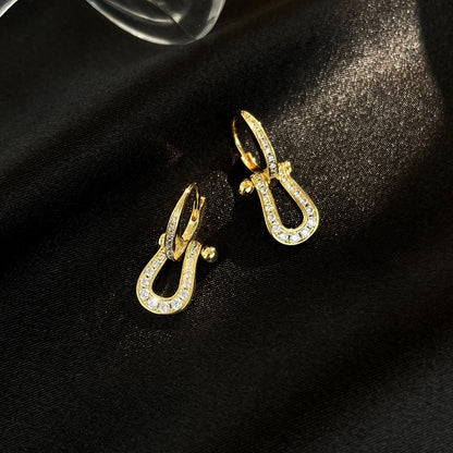 [Super CiCi ]FORCE 10 FULL DIAMOND DROP EARRINGS MEDIUM MODEL