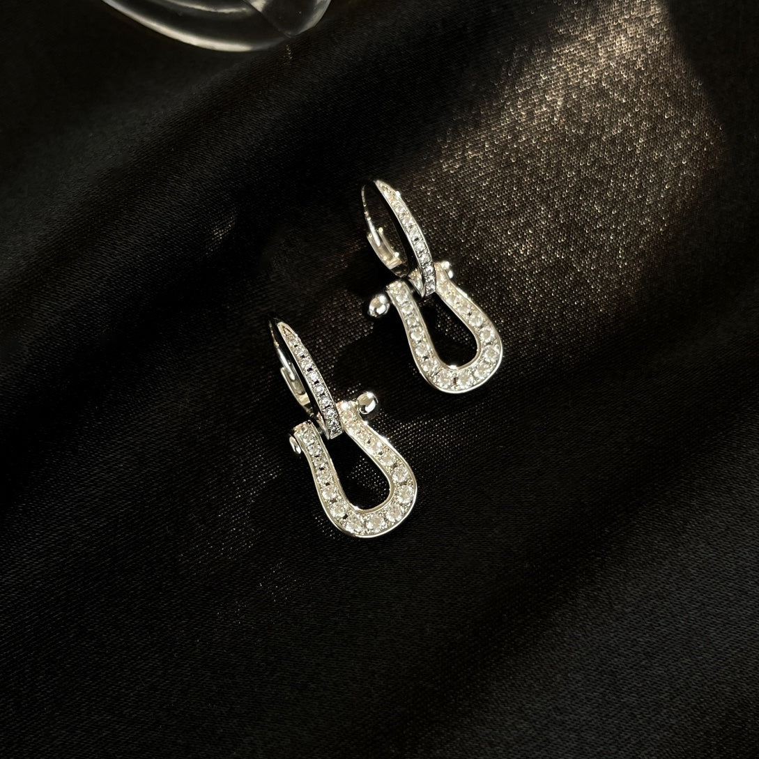 [Super CiCi ]FORCE 10 FULL DIAMOND DROP EARRINGS MEDIUM MODEL
