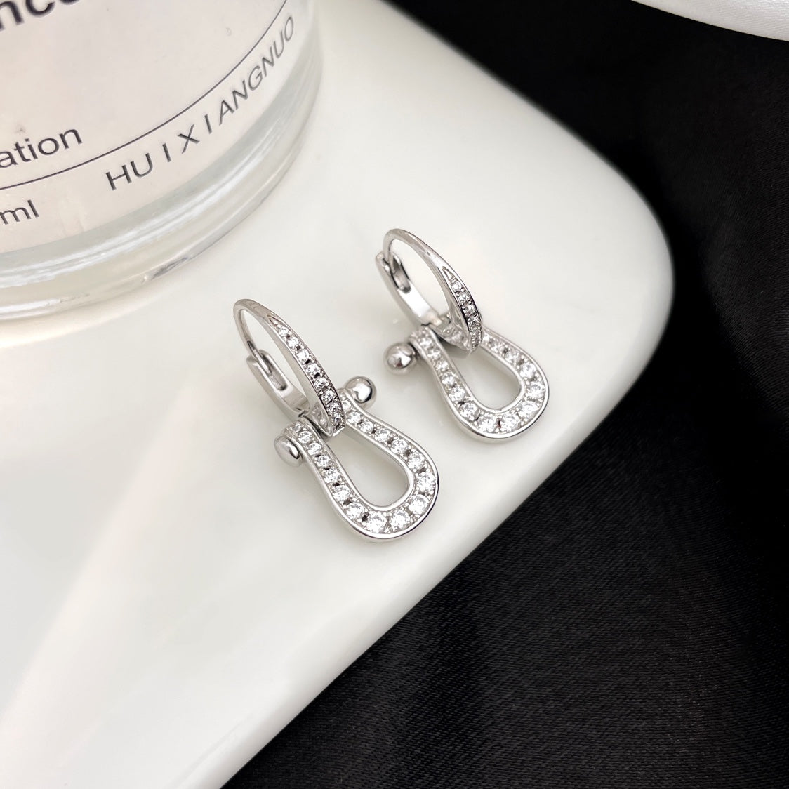 [Super CiCi ]FORCE 10 FULL DIAMOND DROP EARRINGS MEDIUM MODEL