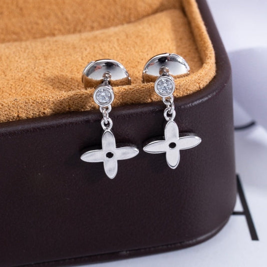 [Super CiCi ]VIDYLLE SILVER DIAMOND MINI DROP EARRINGS
