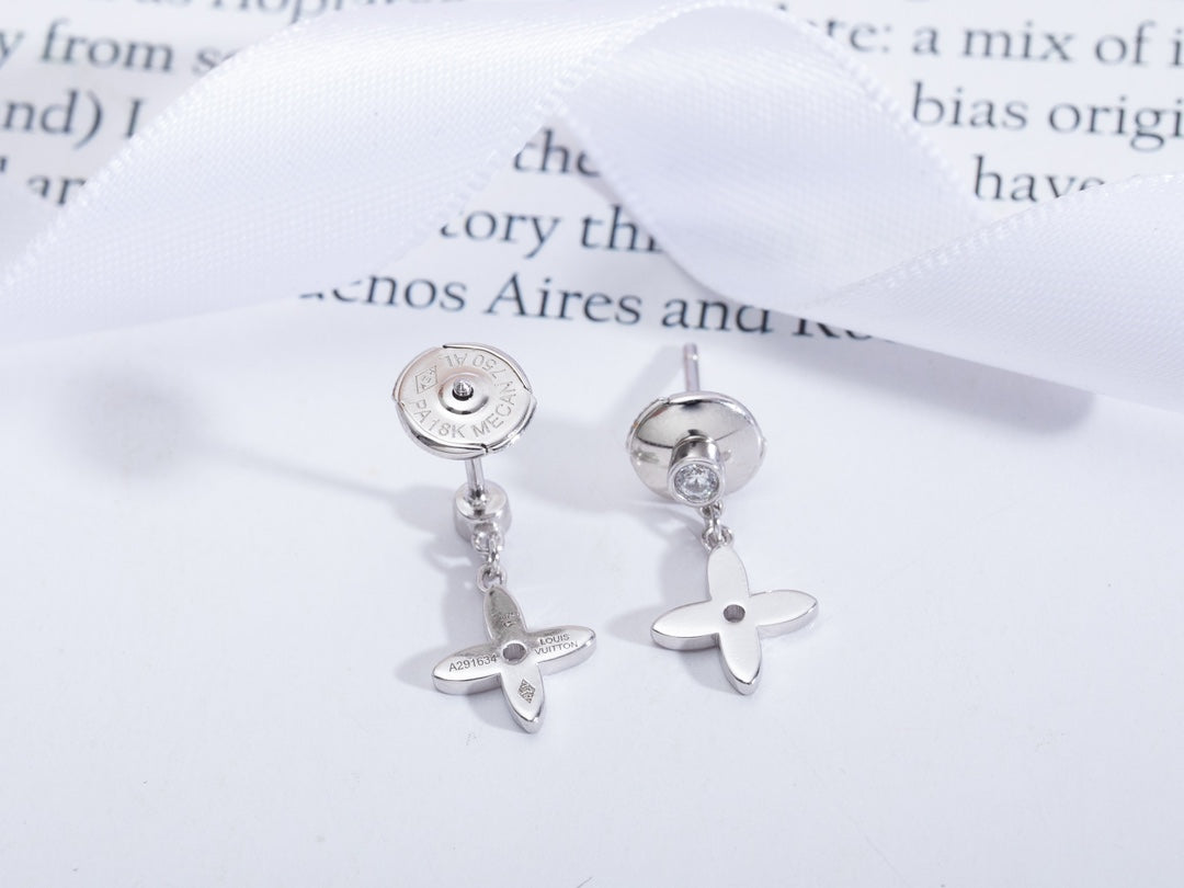 [Super CiCi ]VIDYLLE SILVER DIAMOND MINI DROP EARRINGS
