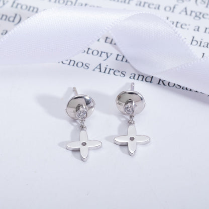 [Super CiCi ]VIDYLLE SILVER DIAMOND MINI DROP EARRINGS